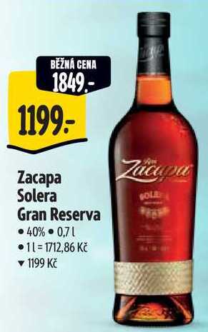 Zacapa Solera Gran Reserva, 0,7 l