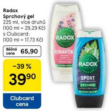 Radox Sprchový gel, 225 ml, více druhů