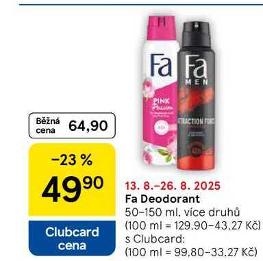 Fa Deodorant, 50-150 ml