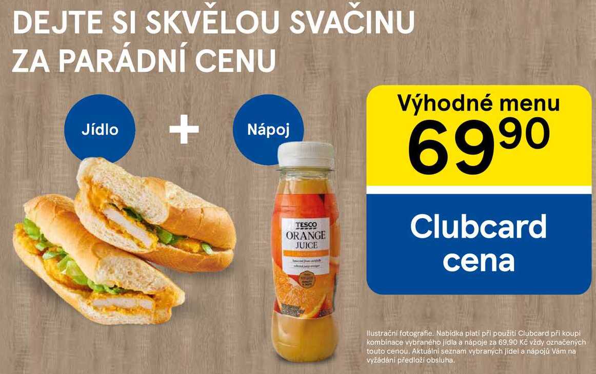 Výhodné menu Jídlo + Nápoj 