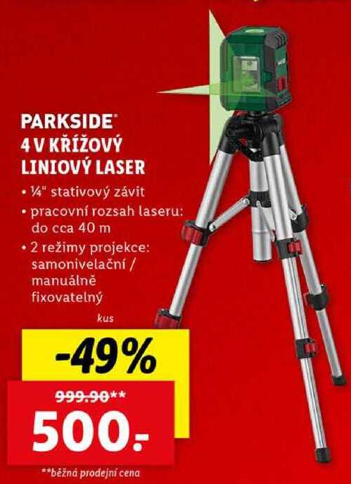 4 V KŘÍŽOVÝ LINIOVÝ LASER 