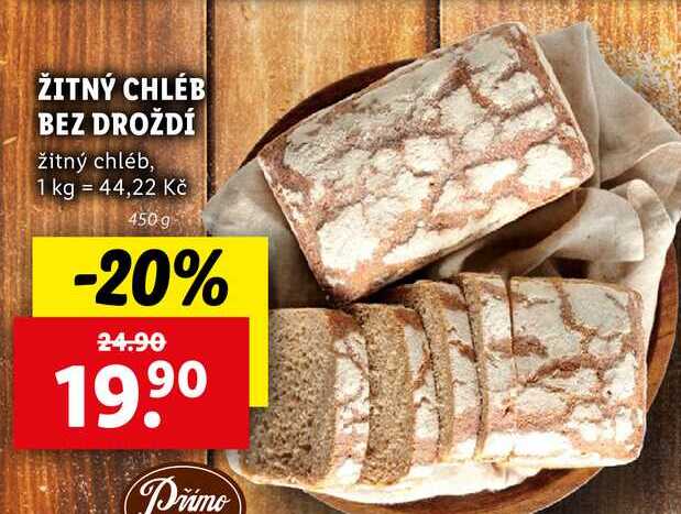 ŽITNÝ CHLÉB BEZ DROŽDÍ, 450 g