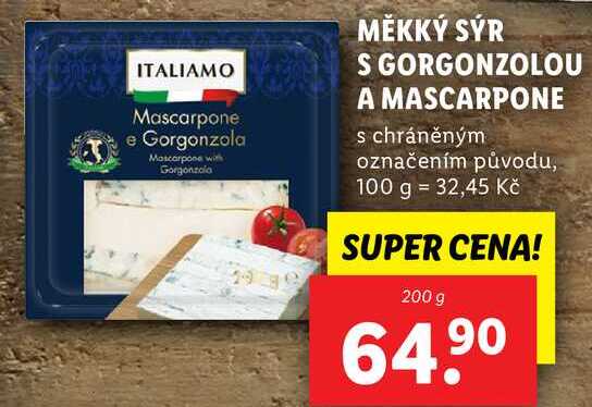 MĚKKÝ SÝR S GORGONZOLOU A MASCARPONE, 200 g