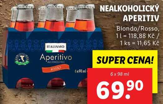 NEALKOHOLICKÝ APERITIV, 6x 98 ml