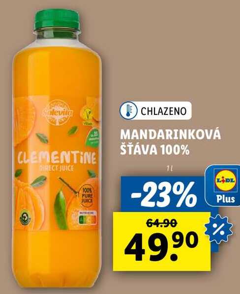 MANDARINKOVÁ ŠŤÁVA 100%, 1 l