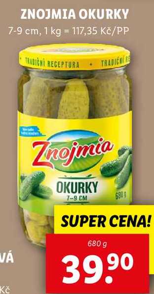 ZNOJMIA OKURKY , 680 g