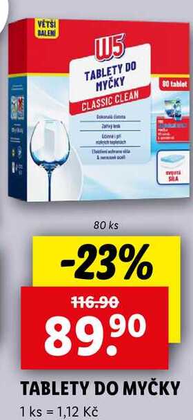 TABLETY DO MYČKY, 80 ks
