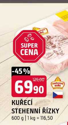 Kuřecí stehenní řízky 600g