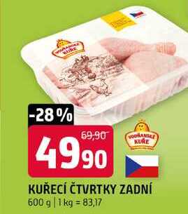 Kuřecí zadní čtvrtky 600g