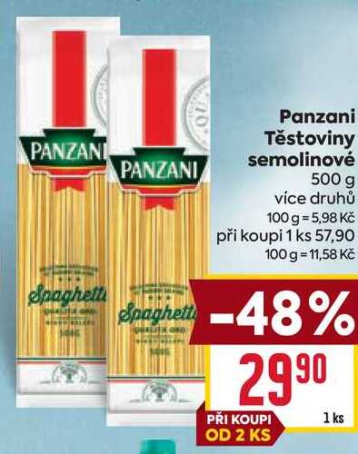 Panzani Těstoviny semolinové 500 g 