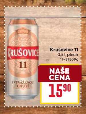 Krušovice 11 0,51, plech 