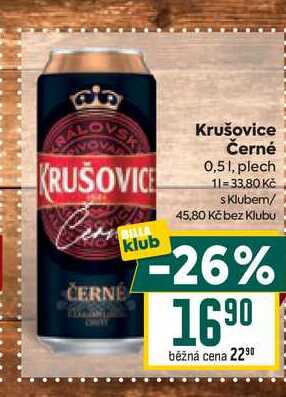 Krušovice Černé 0,51, plech