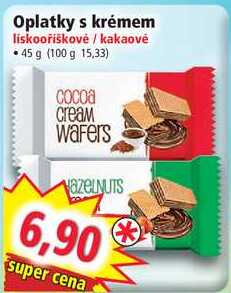 Oplatky s krémem, 45 g