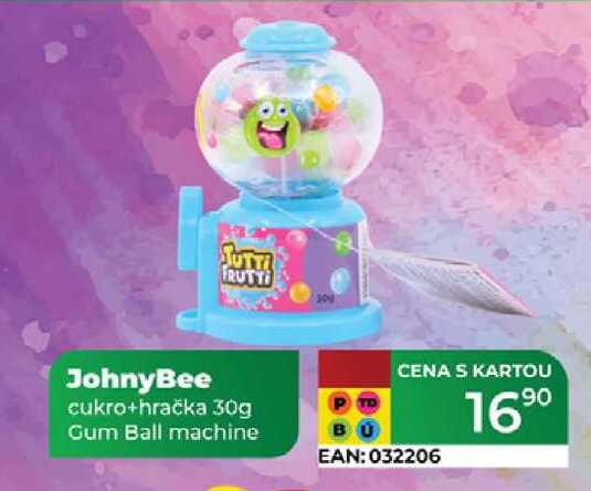JohnyBee cukro+hračka 30g Gum Ball machine 