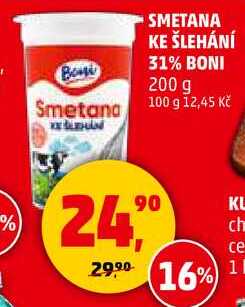 SMETANA KE ŠLEHÁNÍ 31% BONI, 200 g 