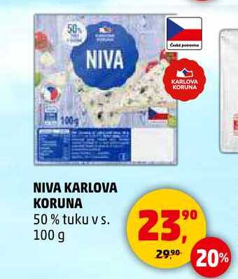 NIVA KARLOVA KORUNA 50% tuku v s., 100 g 