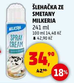 ŠLEHAČKA ZE SMETANY MILKERIA, 241 ml  