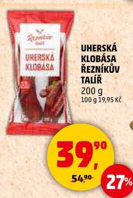 UHERSKA KLOBÁSA ŘEZNÍKŮV TALÍŘ, 200 g 