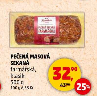 PEČENÁ MASOVÁ SEKANÁ farmářská, 500 g