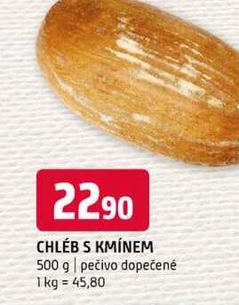 Chléb s kmínem 500 g pečivo dopečené 