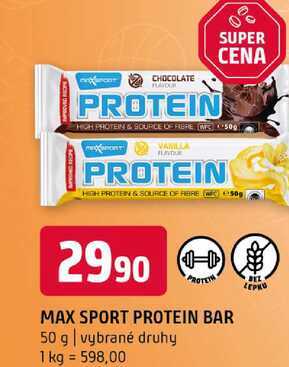 MAX SPORT PROTEIN BAR 50 g vybrané druhy