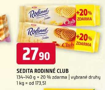 Sedita Rodinné 130-140g,+ 20% vybrané druhy