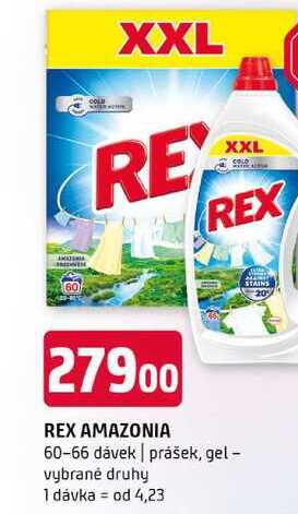 REX AMAZONIA 60-66 dávek prášek, gel vybrané druhy 