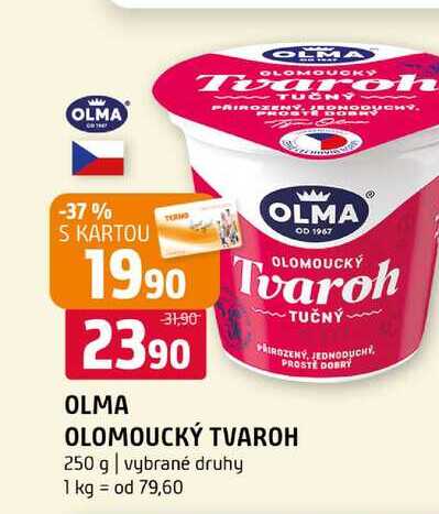 OLMA OLOMOUCKÝ TVAROH 250 g vybrané druhy