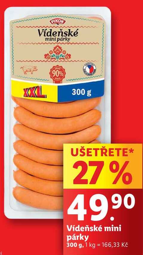 Vídeňské mini párky, 300 g