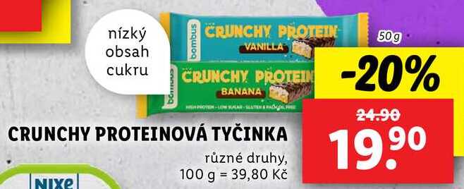CRUNCHY PROTEINOVÁ TYČINKA, 50 g