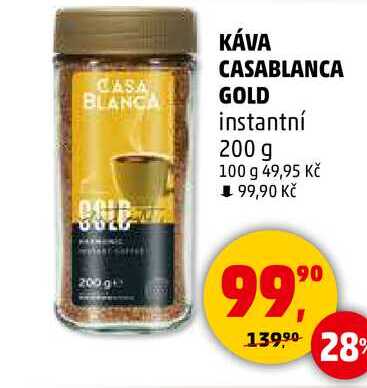KÁVA CASABLANCA GOLD instantní, 200 g  