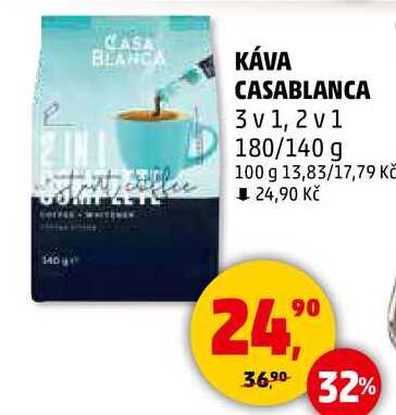 KÁVA CASABLANCA 3 v 1, 2 v 1, 180/140 g