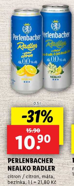 PERLENBACHER NEALKO RADLER, 0,5 l