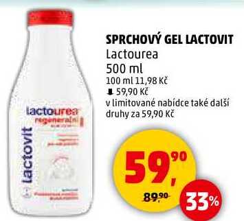 SPRCHOVÝ GEL LACTOVIT Lactourea, 500 ml  