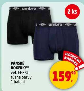 PÁNSKÉ BOXERKY vel. M-XXL, různé barvy, 1 balení 