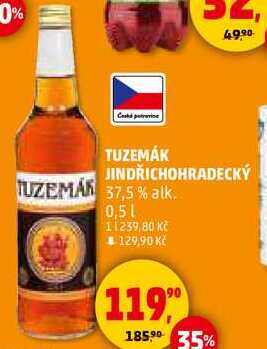 TUZEMÁK JINDŘICHOHRADECKÝ 37,5% alk., 0,5 l