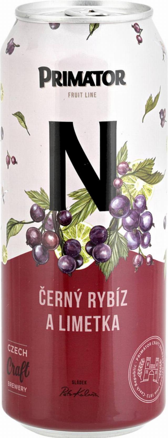 Primátor Nápoj z nealkoholického piva černý rybíz a limetka