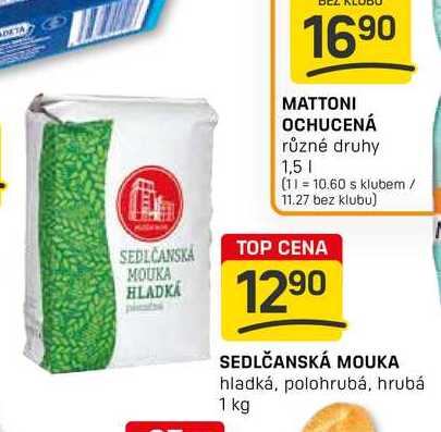 SEDLČANSKÁ MOUKA hladká, polohrubá, hrubá 1 kg