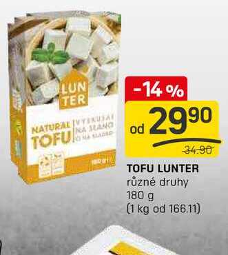 TOFU LUNTER různé druhy 180 g 