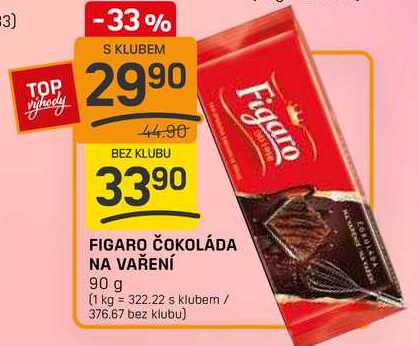 FIGARO ČOKOLÁDA NA VAŘENÍ 90 g 