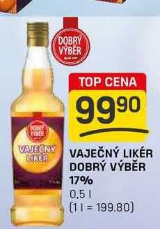 VAJEČNÝ LIKÉR DOBRÝ VÝBĚR 17% 0,5l
