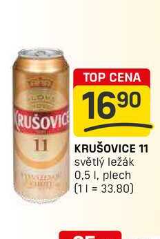 KRUŠOVICE 11 světlý ležák 0,5 1, plech