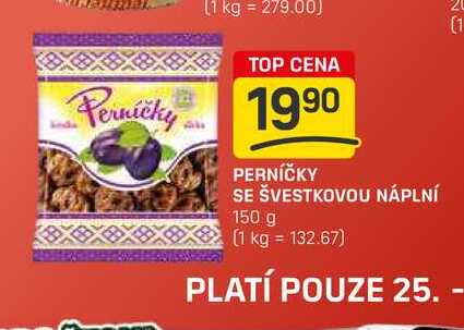 PERNÍČKY SE ŠVESTKOVOU NÁPLNÍ 150 g