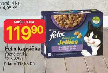 Felix kapsička různé druhy 12 x 85 g