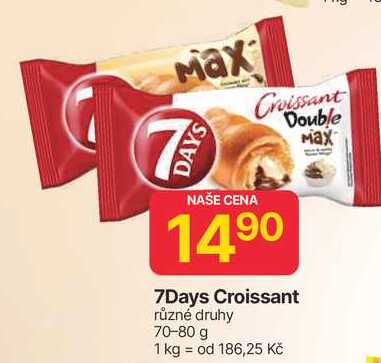 7 Days Croissant Double 70g, vybrané druhy
