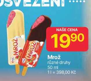 Prima Mrož 50ml, vybrané druhy