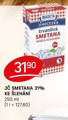 JČ SMETANA 31% KE ŠLEHÁNÍ 250 ml 
