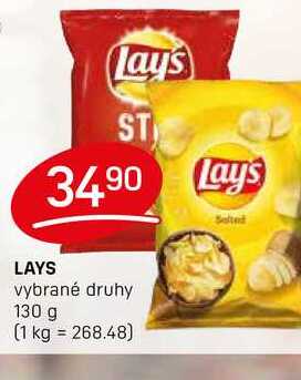 LAYS vybrané druhy 130 g 