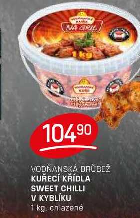 KUŘECÍ KŘÍDLA SWEET CHILLI V KYBLÍKU 1 kg