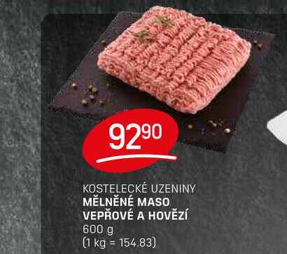 MĚLNĚNÉ MASO VEPŘOVÉ A HOVĚZÍ 600 g 
